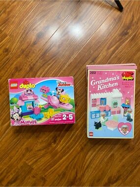 Toddler Disney Minnie Mouse 27 Piece Duplo + Vintage Grandmas Kitchen Lego Duplo